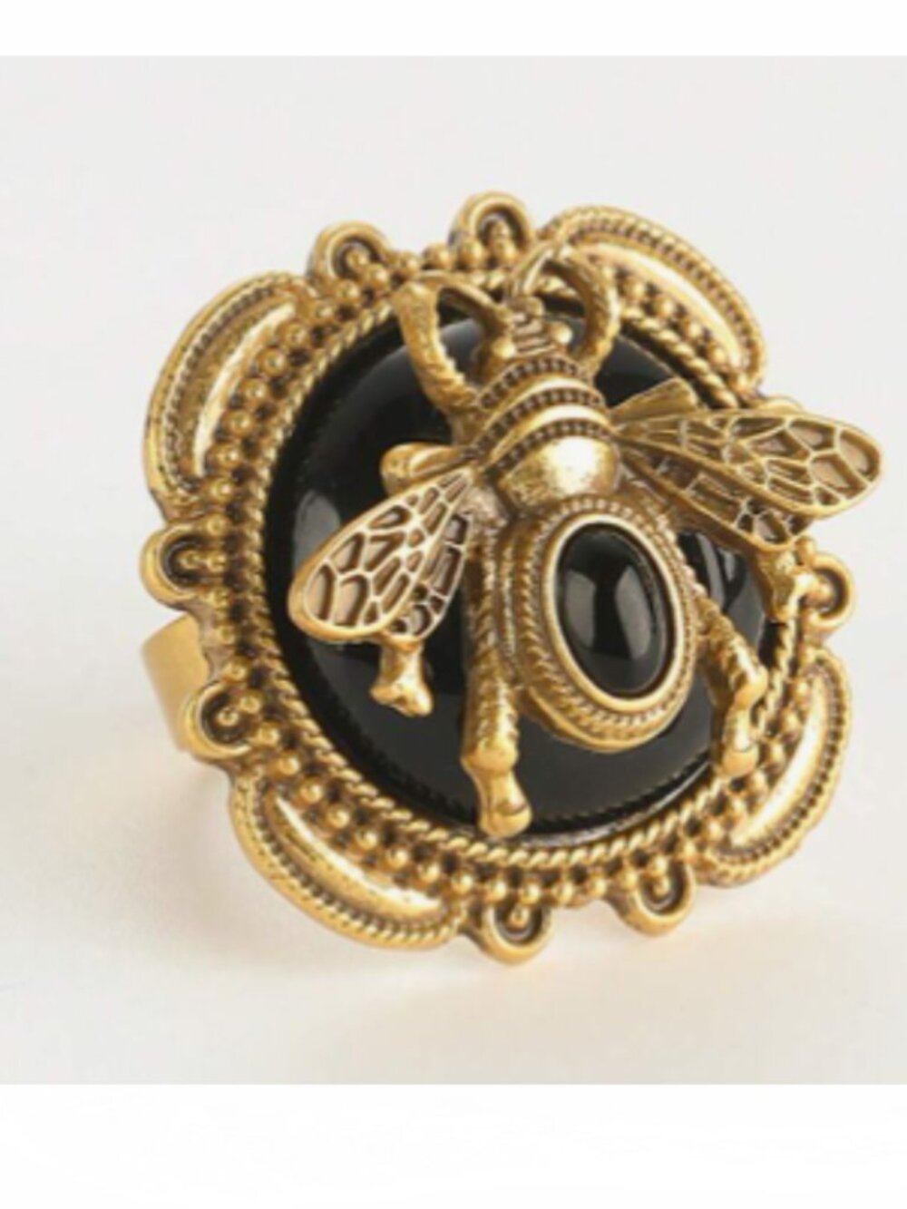 New Gold Designer Big Bee Ring adjustable